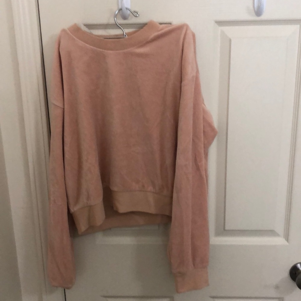 Rvca velour crew neck